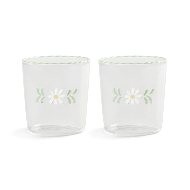 Flora Glass Set of 2 White, the best customized gift and gifts for her and for him from Inna Carton online shop Dubai, UAE!