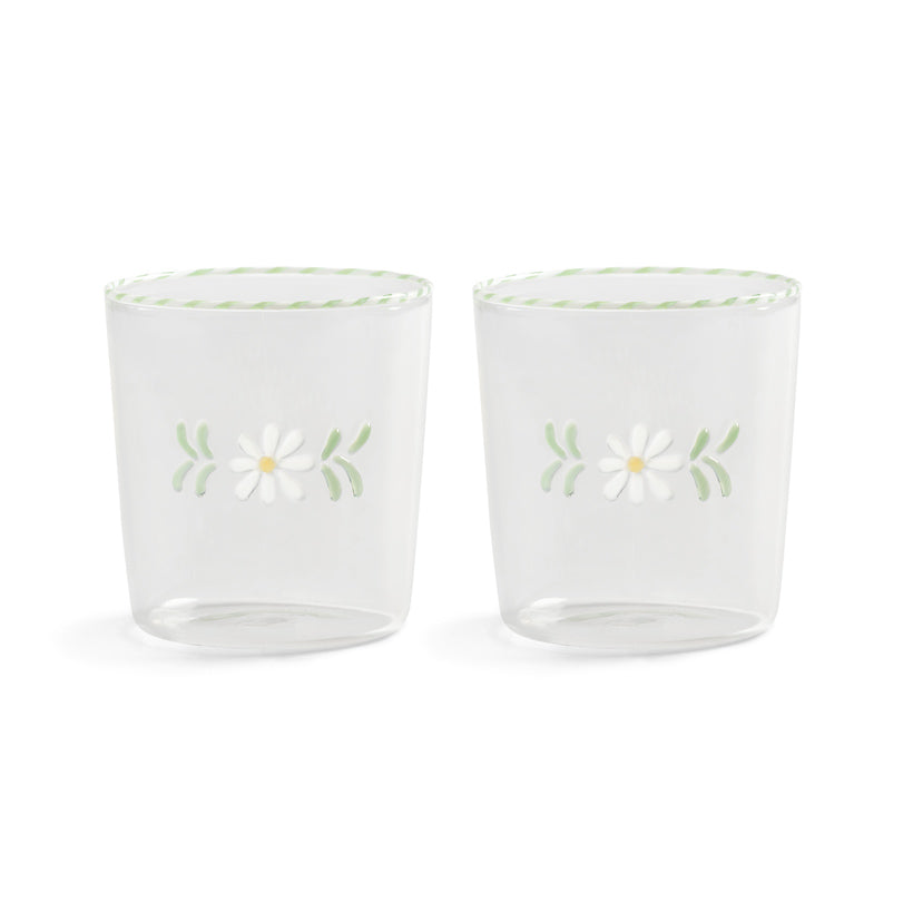 Flora Glass Set of 2 White, the best customized gift and gifts for her and for him from Inna Carton online shop Dubai, UAE!