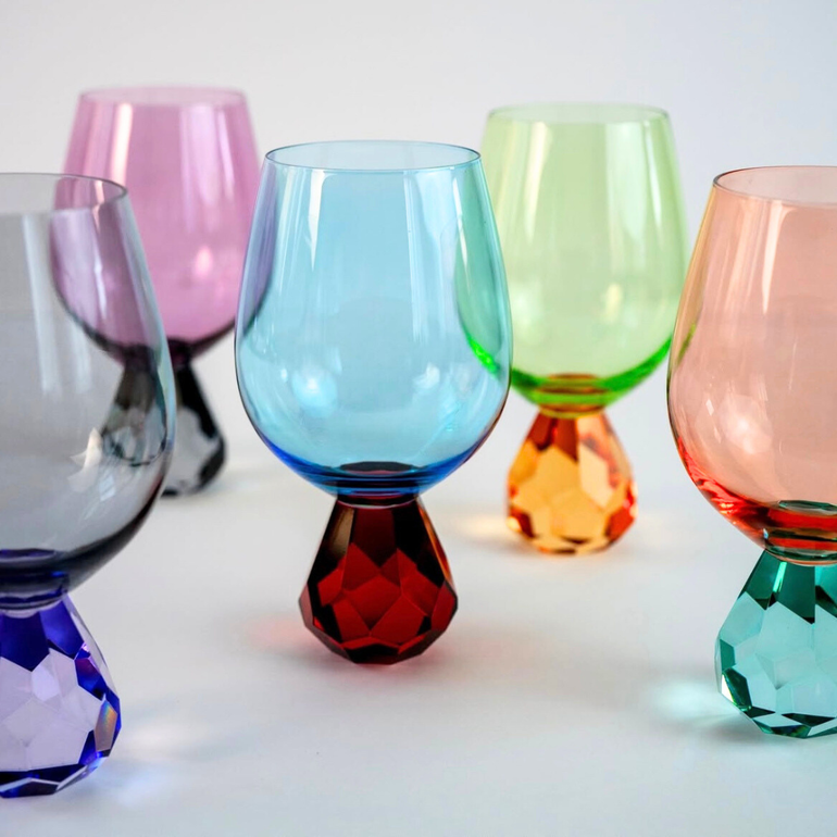 Gem Glass Peach & Blue, the best customized gift and gifts for her and for him from Inna Carton online shop Dubai, UAE!
