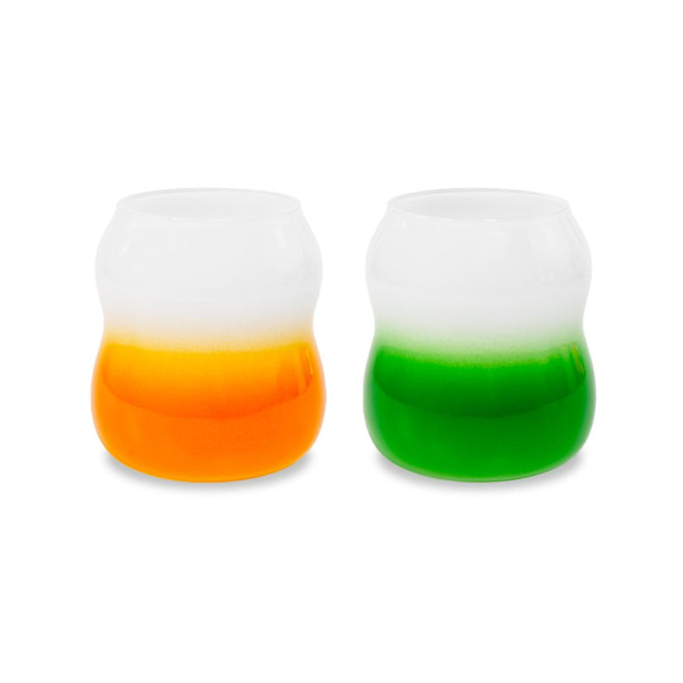 Gradient Glass Tumblers Set Green & Orange, the best customized gift and gifts for her and for him from Inna Carton online shop Dubai, UAE!
