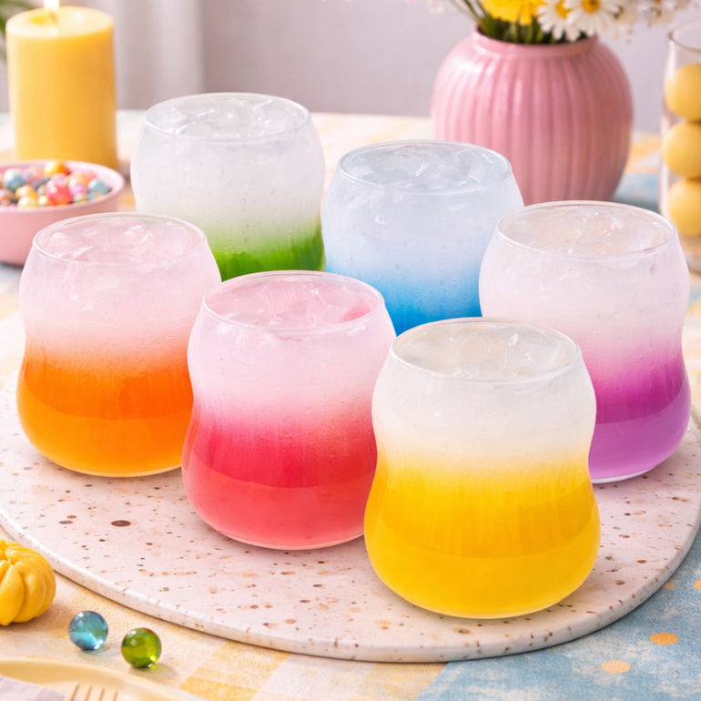 Gradient Glass Tumblers Set Green & Orange, the best customized gift and gifts for her and for him from Inna Carton online shop Dubai, UAE!
