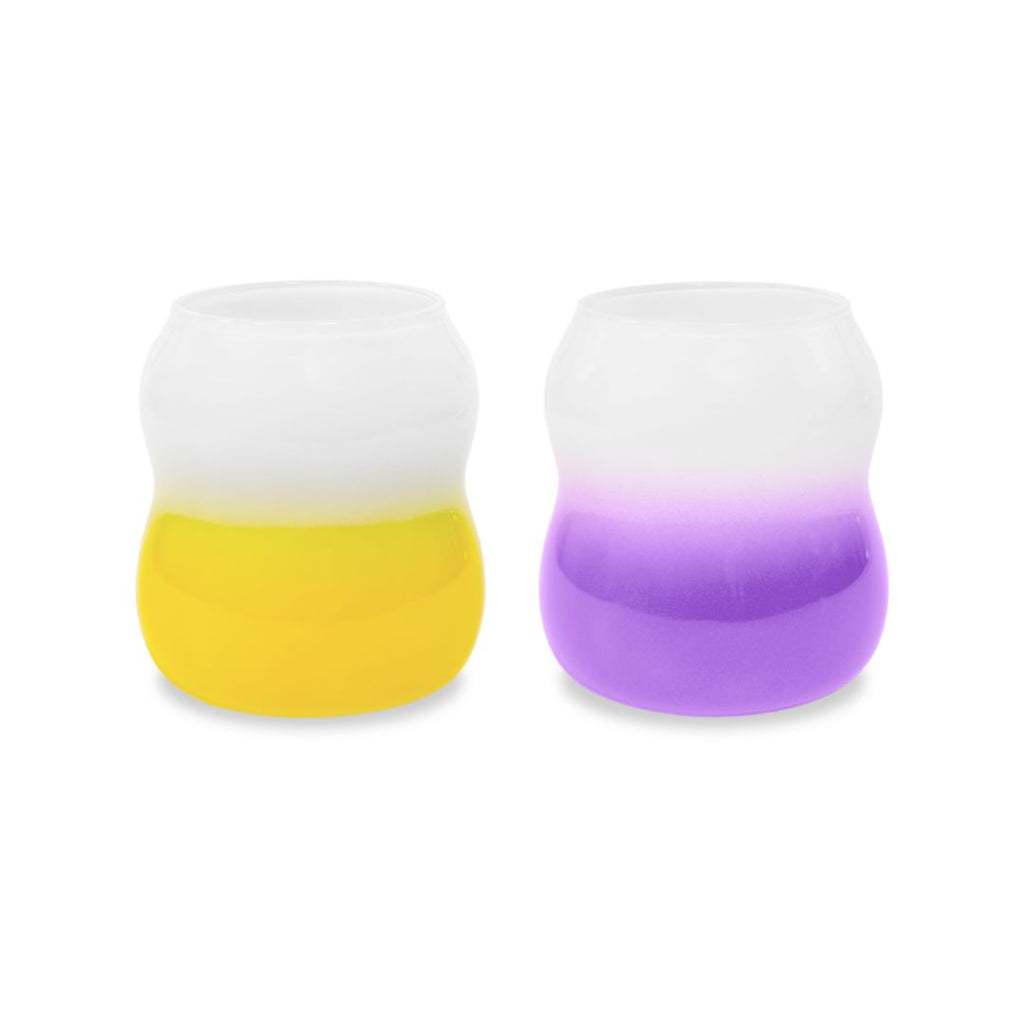 Gradient Glass Tumblers Yellow & Purple, the best customized gift and gifts for her and for him from Inna Carton online shop Dubai, UAE!

