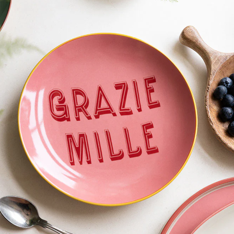 Grazie Mille Plates, the best customized gift and gifts for her and for him from Inna Carton online shop Dubai, UAE!