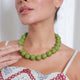 Green Mosaic Oversize Necklace, the best customized gift and gifts for her and for him from Inna Carton online shop Dubai, UAE!