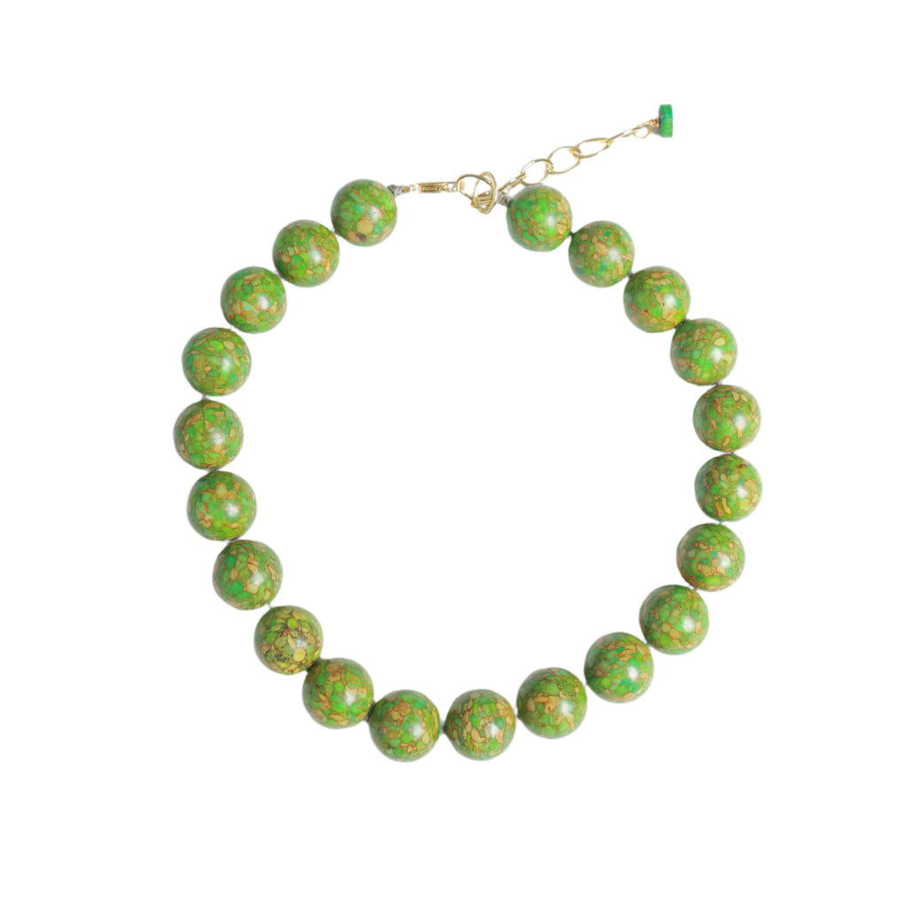 Green Mosaic Oversize Necklace, the best customized gift and gifts for her and for him from Inna Carton online shop Dubai, UAE!