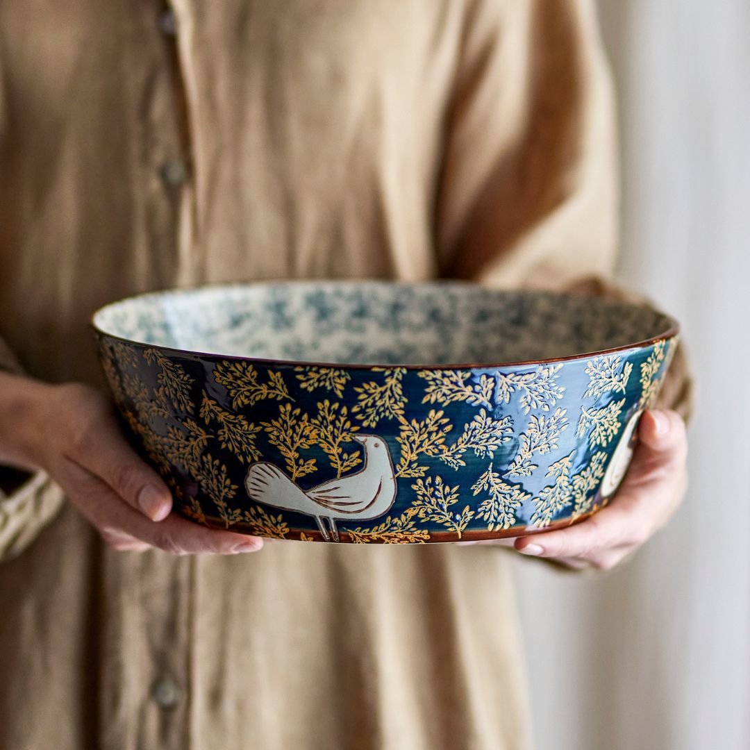 Hezha Stoneware Bowl | Blue, the best customized gift and gifts for her and for him from Inna Carton online shop Dubai, UAE!
