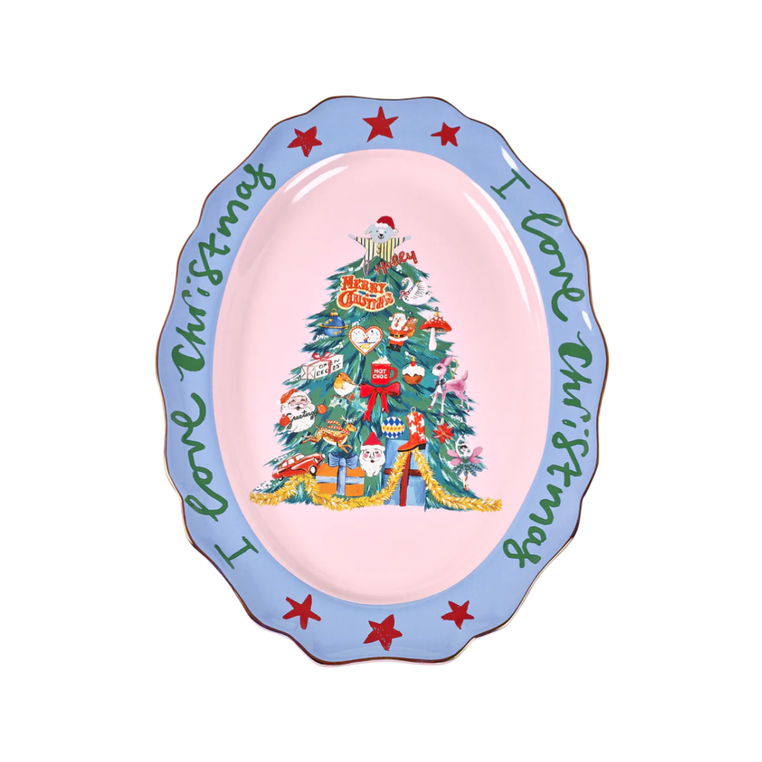 "I Love Christmas" Platter, the best customized gift and gifts for her and for him from Inna Carton online shop Dubai, UAE!
