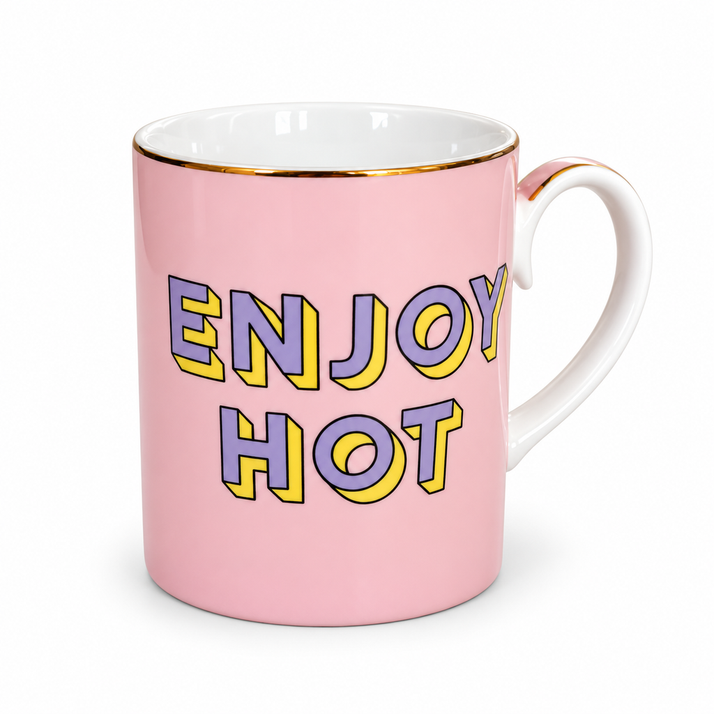 Enjoy Hot Porcelain Mug