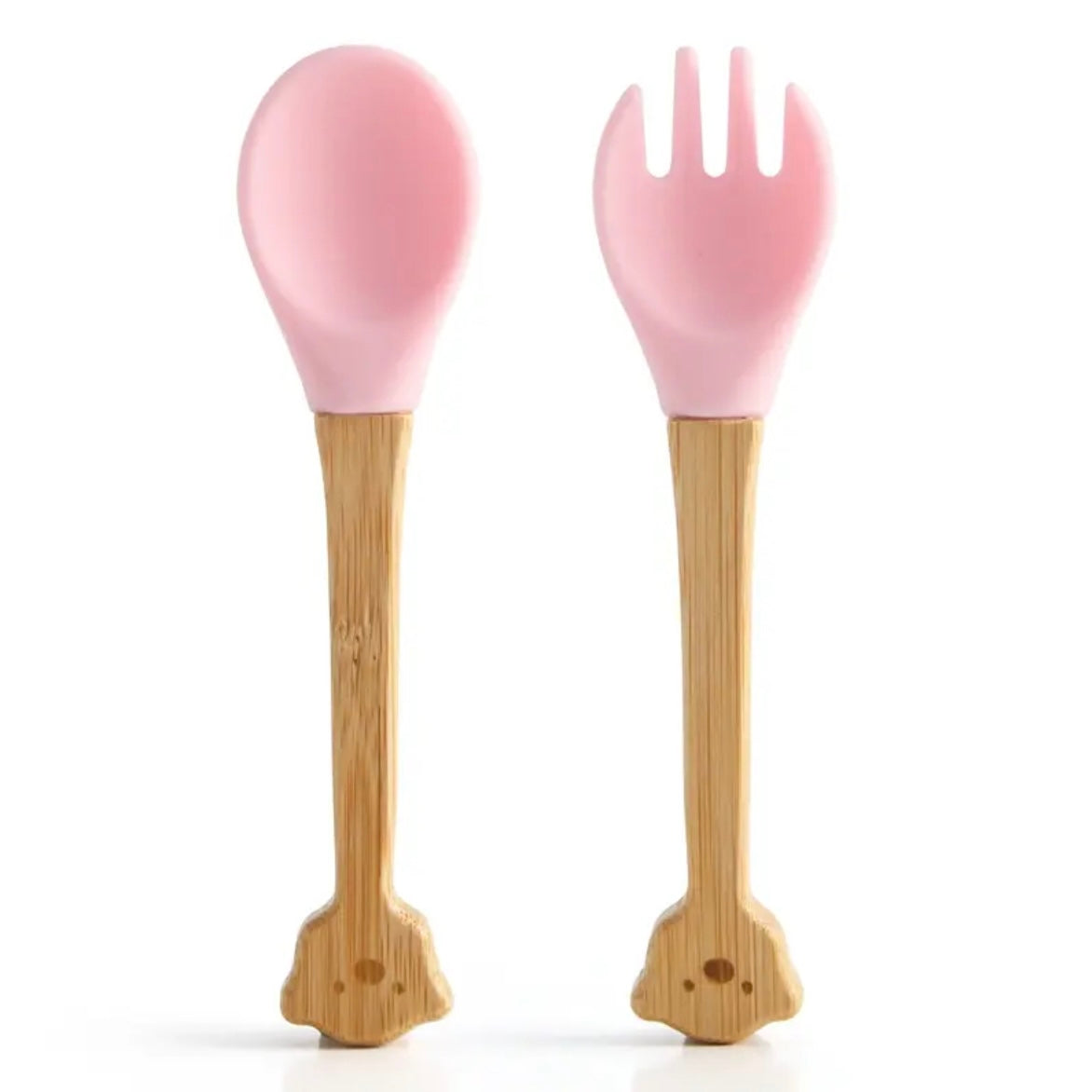 Baby Fork & Spoon Set Pink Teddy, shop the best gift gifts for her for him from Inna carton online store dubai, UAE!