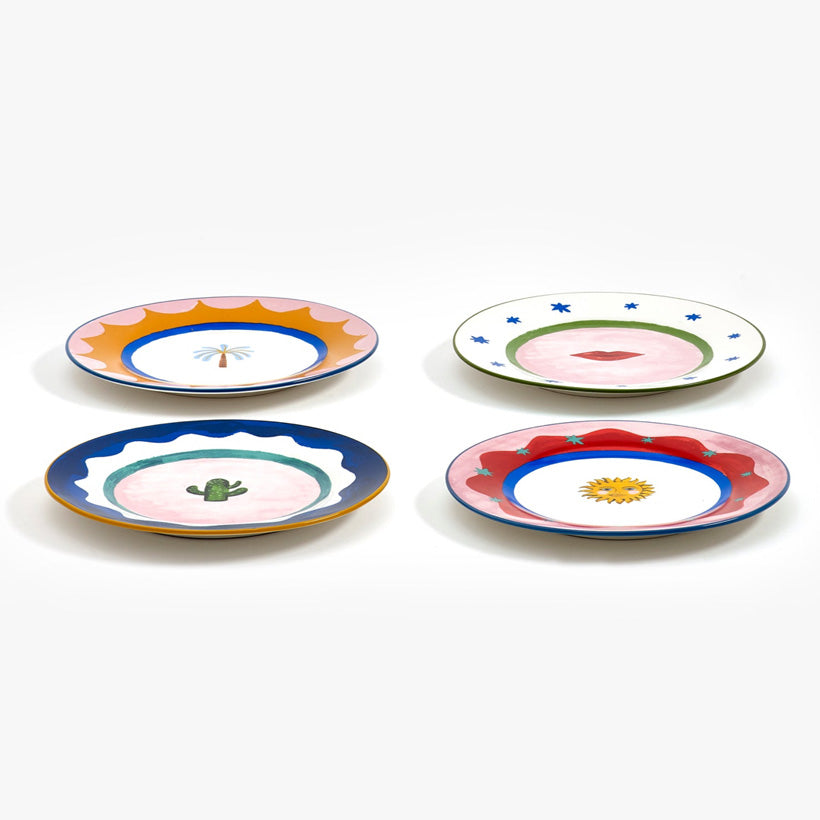 Eleanor Bowmer Electric Coast Set of 4 Cake Plates, the best customize gift and gifts for her and for him from Inna Carton online shop Dubai, UAE!