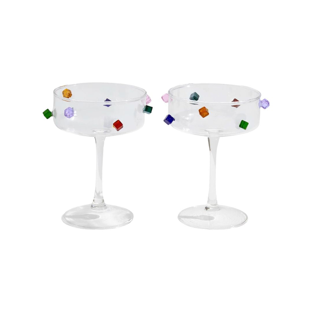 Jewel Glass Coupes Set, the best customized gift and gifts for her and for him from Inna Carton online shop Dubai, UAE!
