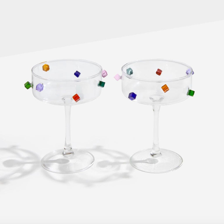 Jewel Glass Coupes Set, the best customized gift and gifts for her and for him from Inna Carton online shop Dubai, UAE!
