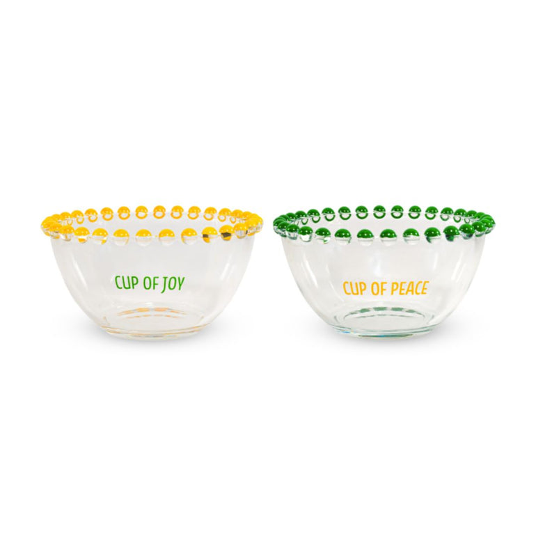 Joy & Peace Glass Bowl Set, the best customized gift and gifts for her and for him from Inna Carton online shop Dubai, UAE!
