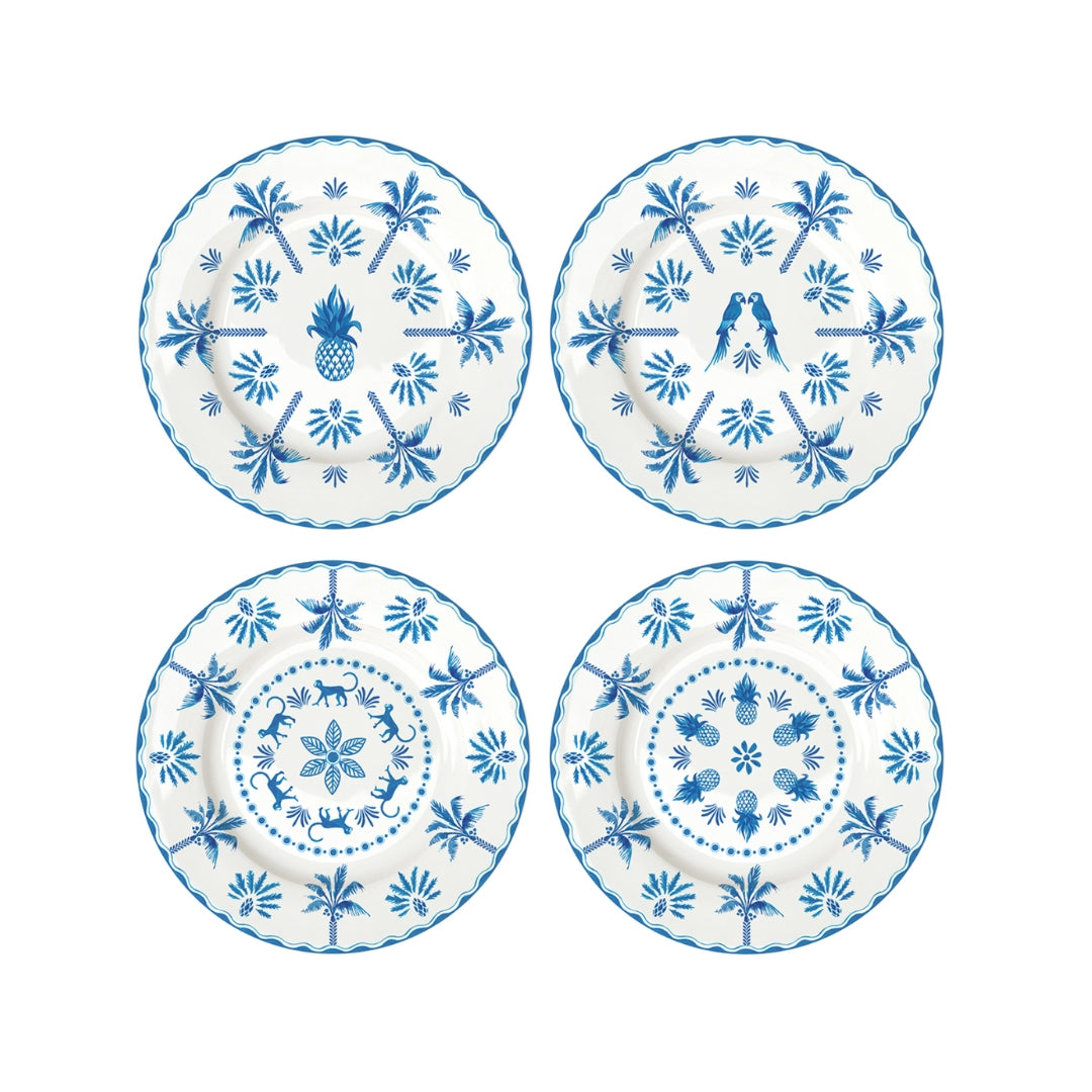 Jungle Porcelain Dessert Plates Set Blue, the best customized gift and gifts for her and for him from Inna Carton online shop Dubai, UAE!
