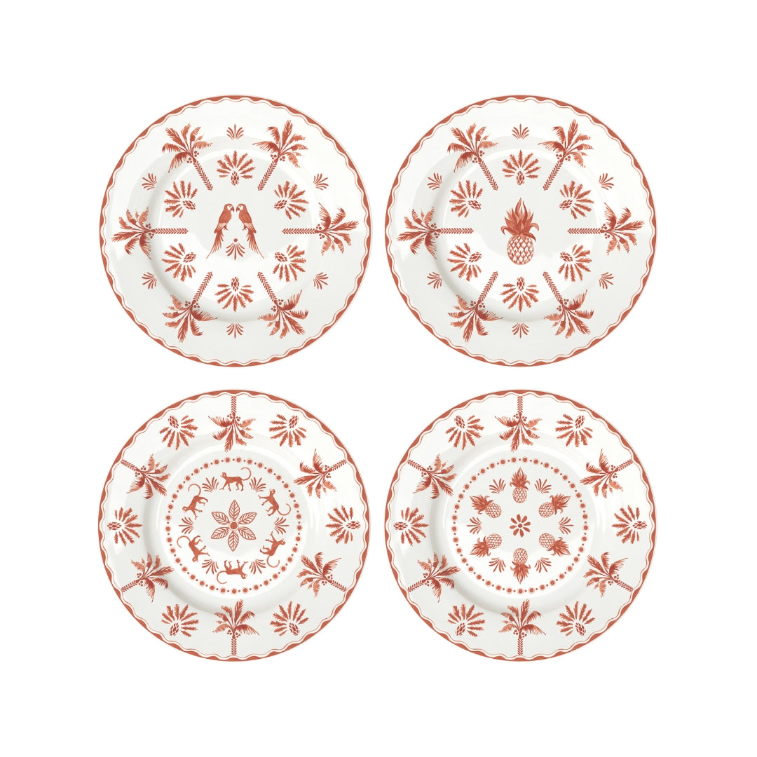 Jungle Porcelain Dessert Plates Set| Orange, the best customized gift and gifts for her and for him from Inna Carton online shop Dubai, UAE!
