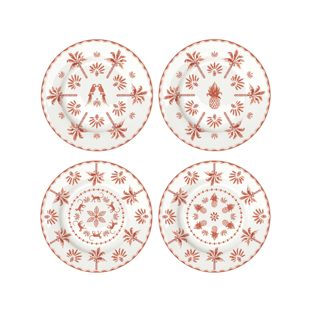 Jungle Porcelain Dessert Plates Set| Orange, the best customized gift and gifts for her and for him from Inna Carton online shop Dubai, UAE!
