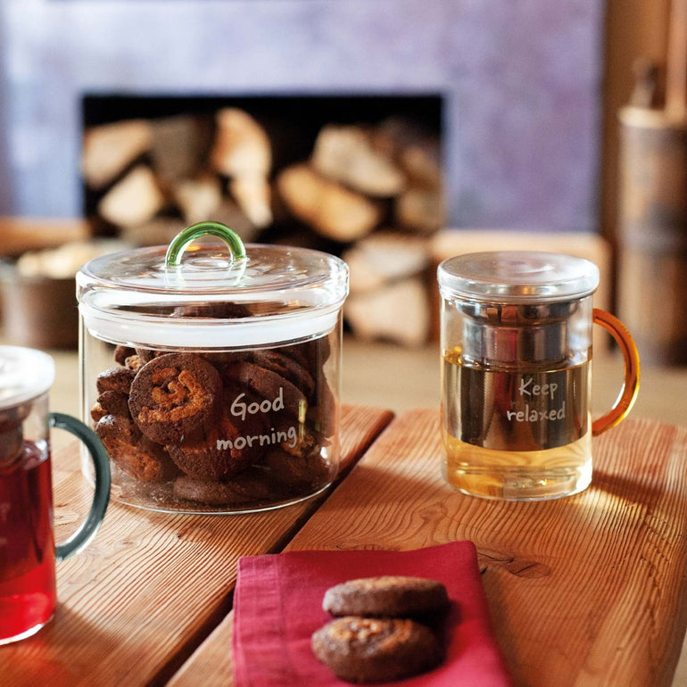 Keep Relaxed Glass Infuser Mug, the best customized gift and gifts for her and for him from Inna Carton online shop Dubai, UAE!
