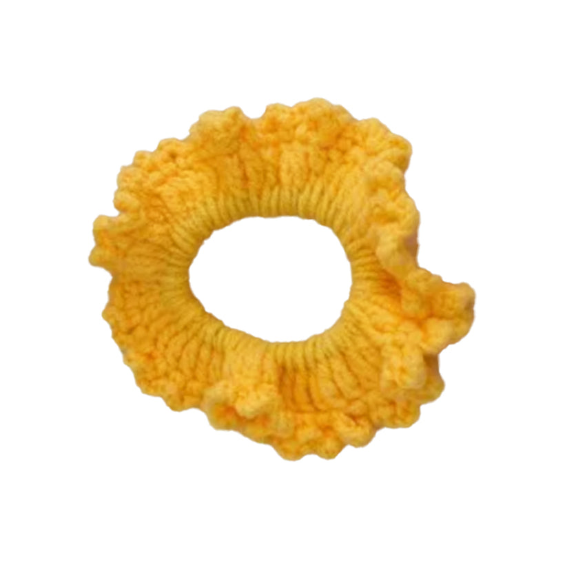 Knitted Hair Scrunchy | Yellow, shop the best Christmas gift gifts for her for him from Inna carton online store dubai, UAE!