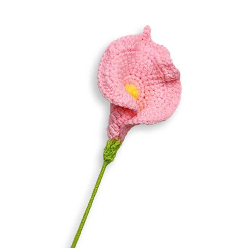 Knitted flower stem | Pink Calla Lily, shop the best Christmas gift gifts for her for him from Inna carton online store dubai, UAE!