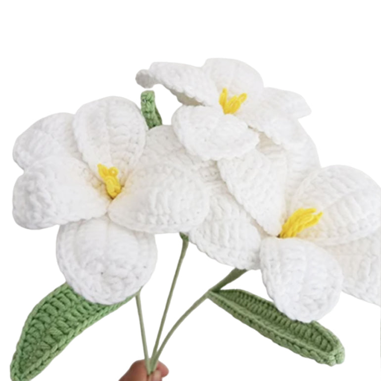 Knitted Flower Stem | Tulip White, shop the best Christmas gift gifts for her for him from Inna carton online store dubai, UAE!
