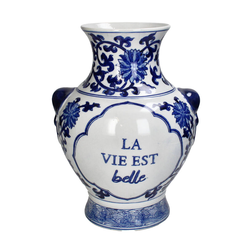 La vie est belle Porcelain Vase, the best customized gift and gifts for her and for him from Inna Carton online shop Dubai, UAE!