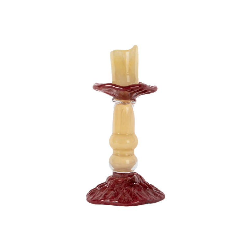 Lara Candlestick Beige Bordeaux, the best customized gift and gifts for her and for him from Inna Carton online shop Dubai, UAE!