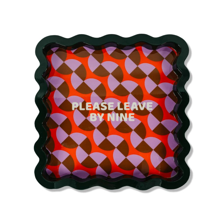 "Leave By Nine" Large Lacquer Tray, the best customized gift and gifts for her and for him from Inna Carton online shop Dubai, UAE!
