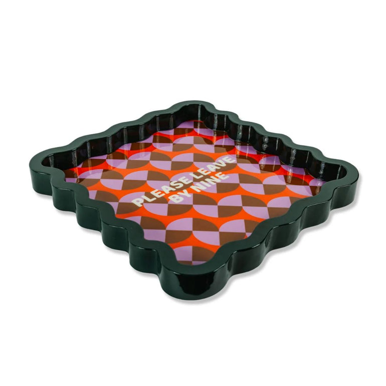 "Leave By Nine" Large Lacquer Tray, the best customized gift and gifts for her and for him from Inna Carton online shop Dubai, UAE!
