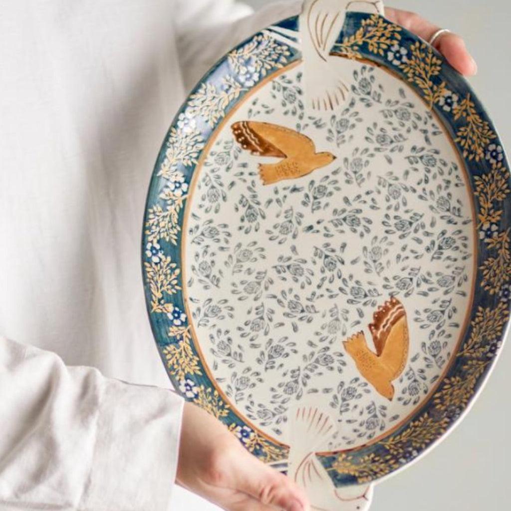 Liberty Bird Stoneware Serving Platter, the best customized gift and gifts for her and for him from Inna Carton online shop Dubai, UAE!
