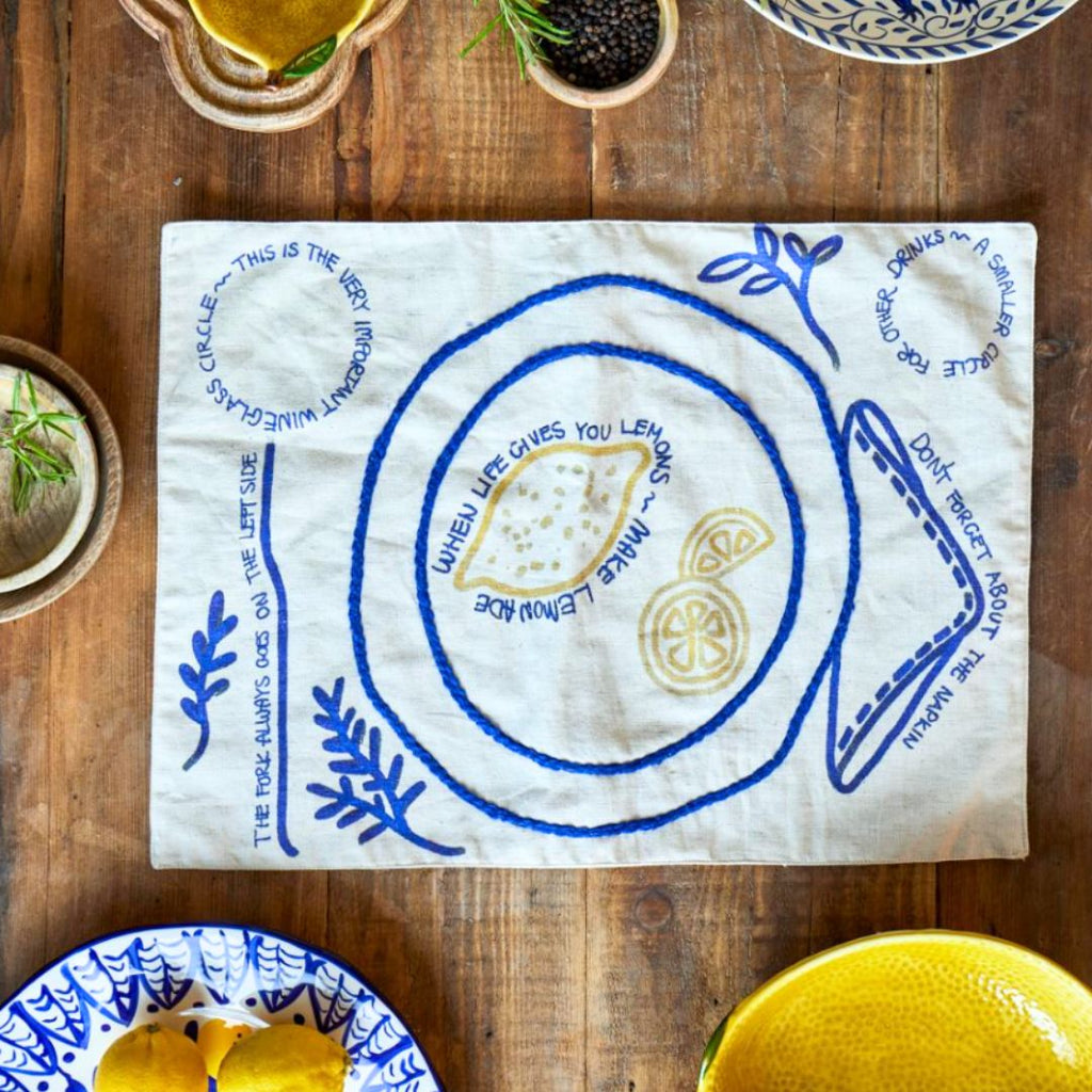 Limone Placemats, the best customized gift and gifts for her and for him from Inna Carton online shop Dubai, UAE!