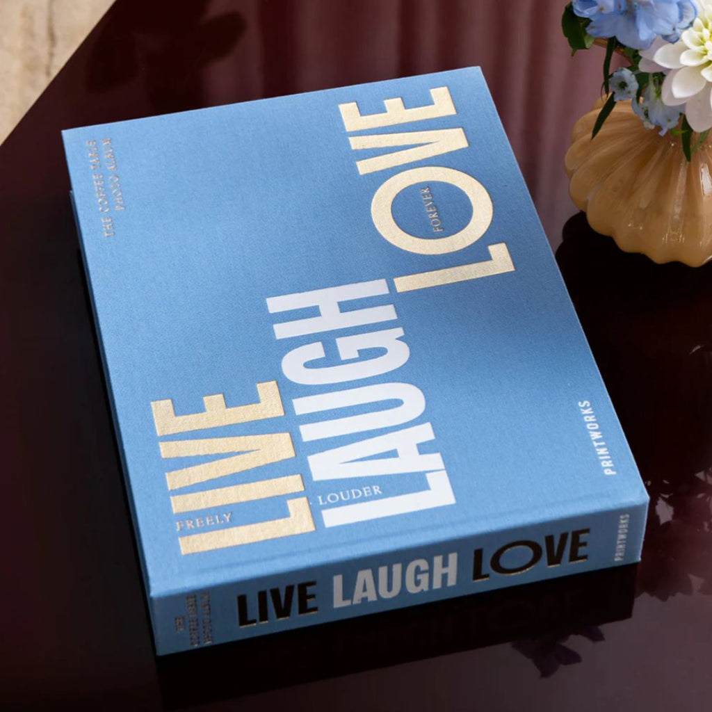 Live, Laugh, Love Linen Photo Album, the best customized gift and gifts for her and for him from Inna Carton online shop Dubai, UAE!
