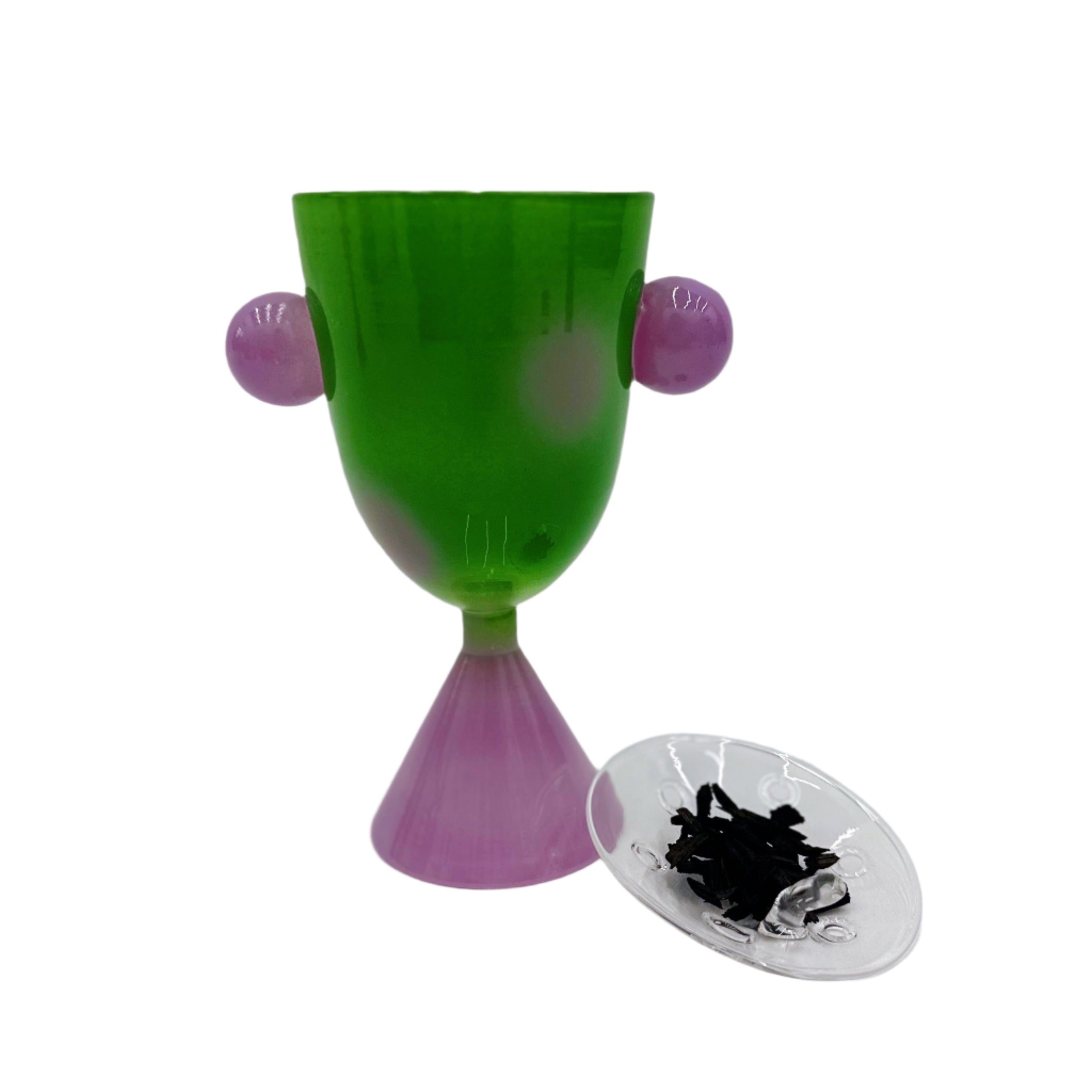 Lota Mabkhara Incense Burner Spotted Holy Quran Hand Embroidered Green Palm Nourie Glass Jar, the best ramadan customize gift and gifts for her and for him from Inna Carton online shop Dubai, UAE!