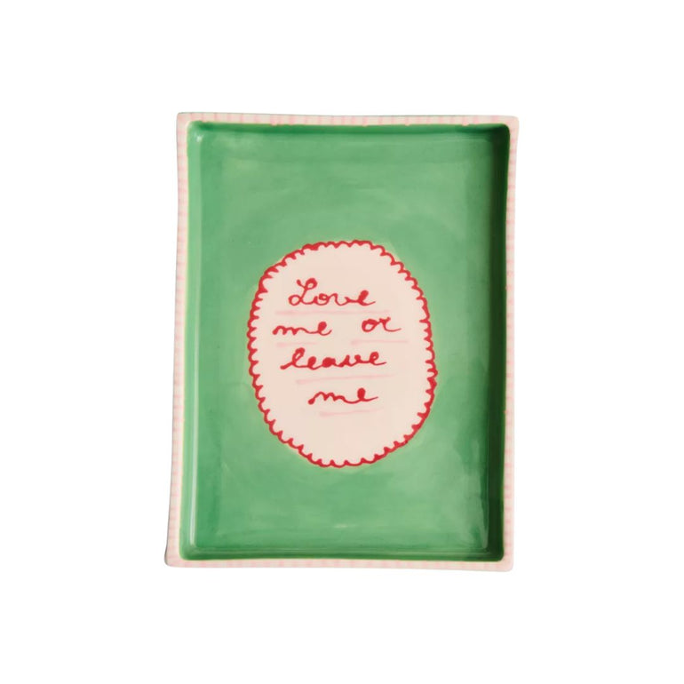 "Love Me Or Leave Me" Trinket Ceramic Plate, the best customized gift and gifts for her and for him from Inna Carton online shop Dubai, UAE!
