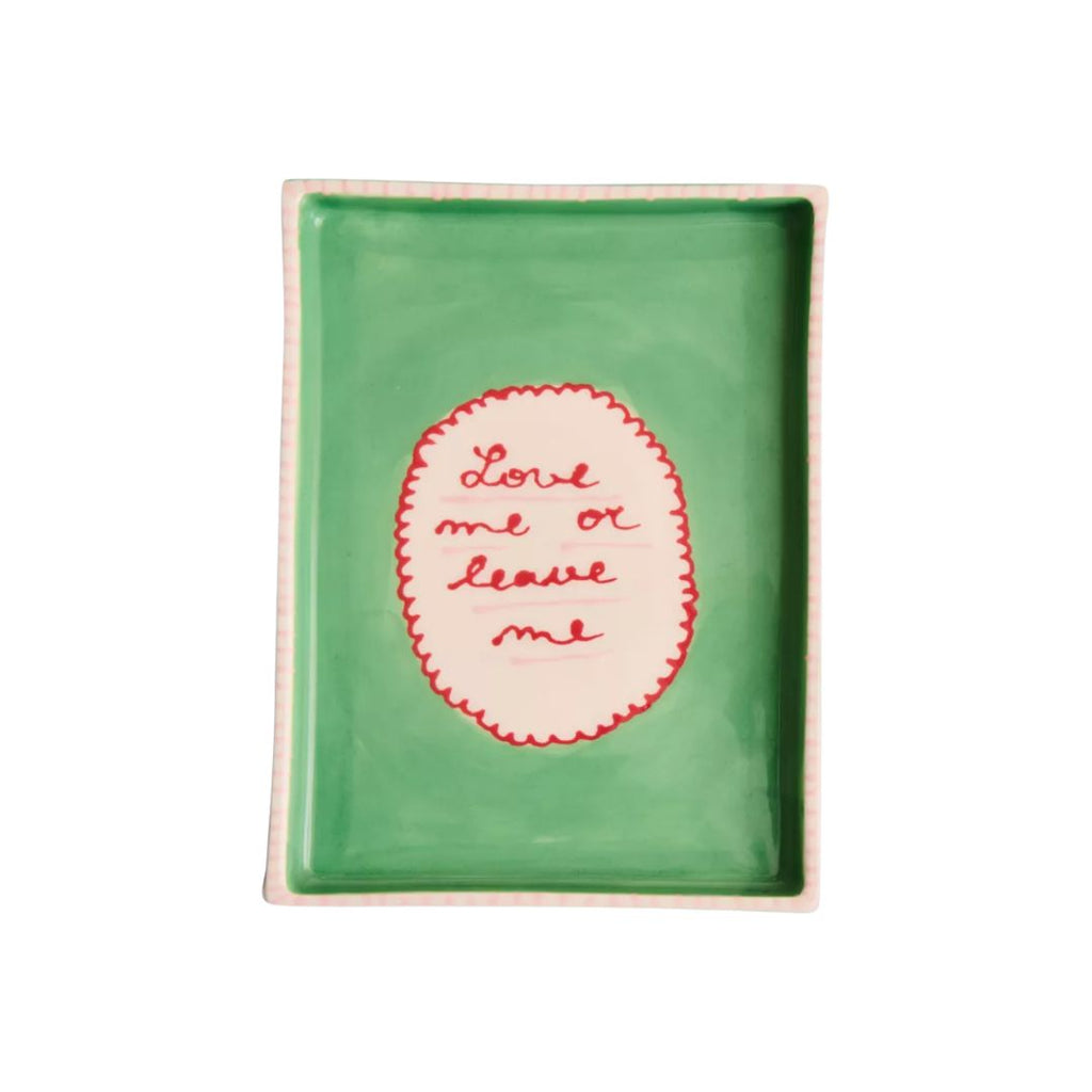 "Love Me Or Leave Me" Trinket Ceramic Plate, the best customized gift and gifts for her and for him from Inna Carton online shop Dubai, UAE!
