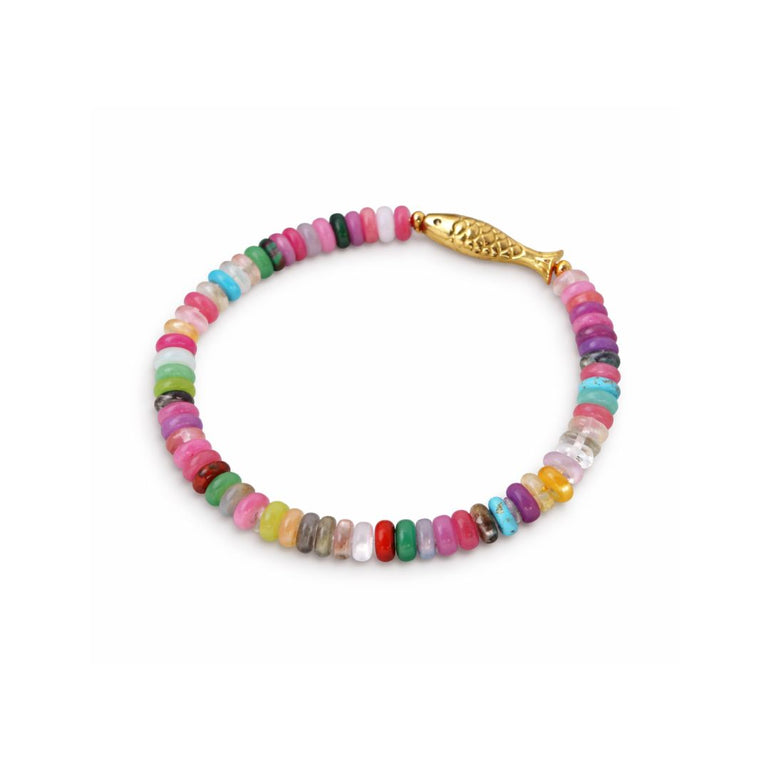 Lucky Fish Stone Bracelet Multicolor, the best customized gift and gifts for her and for him from Inna Carton online shop Dubai, UAE!
