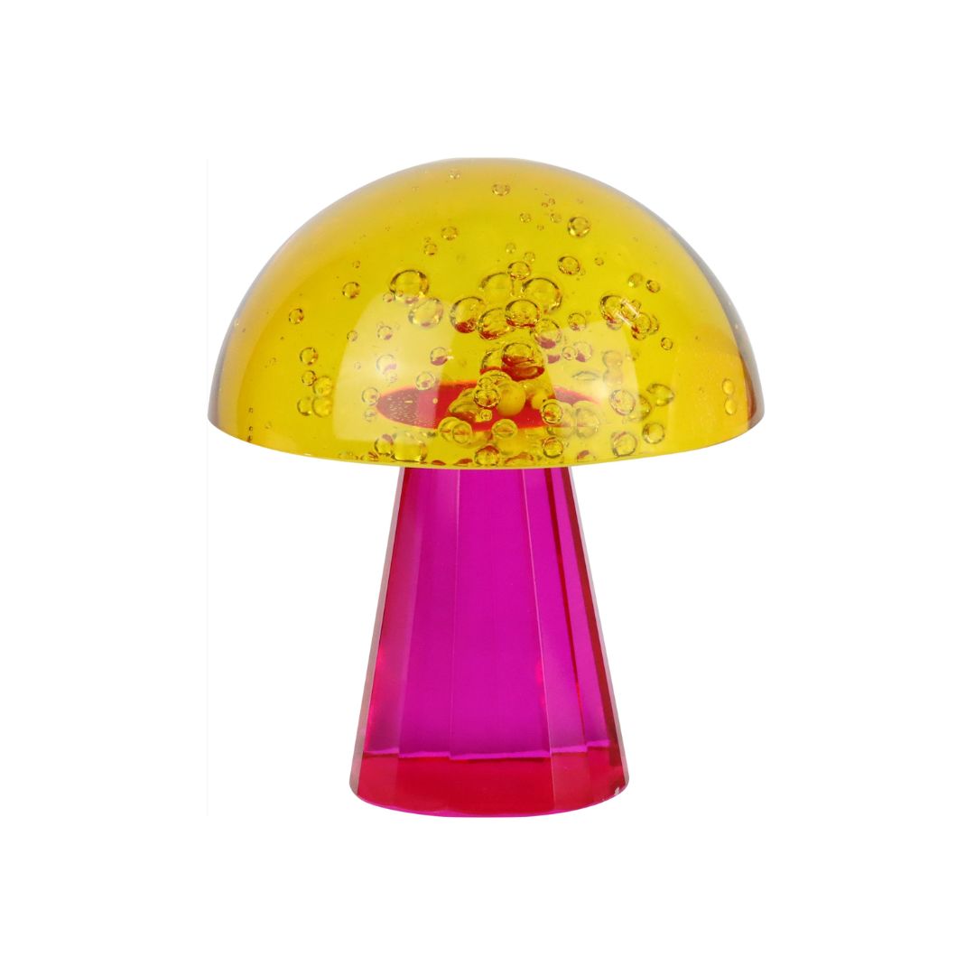 Lucky Mushroom Glass Paperweight Magenta Pink, the best customized gift and gifts for her and for him from Inna Carton online shop Dubai, UAE!
