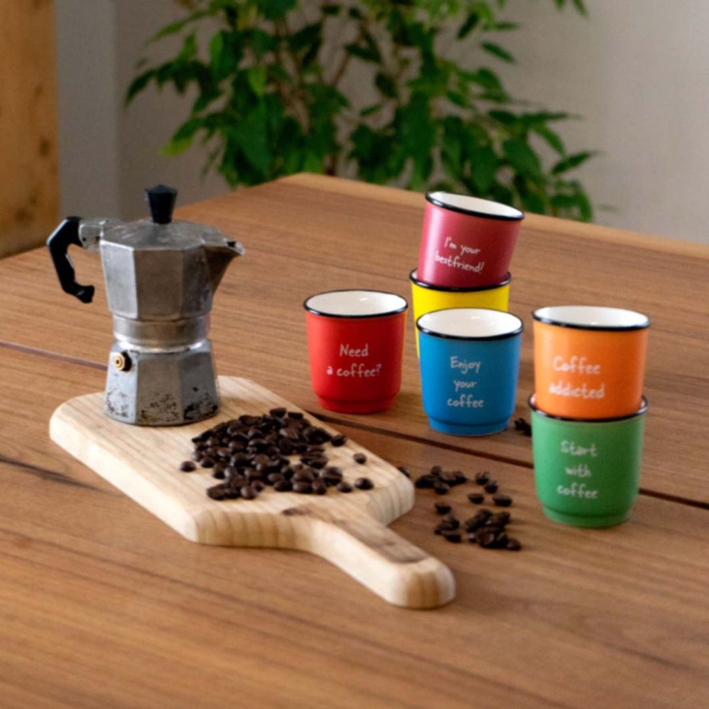 Mood Ceramic Coffee Cups Set, the best customized gift and gifts for her and for him from Inna Carton online shop Dubai, UAE!
