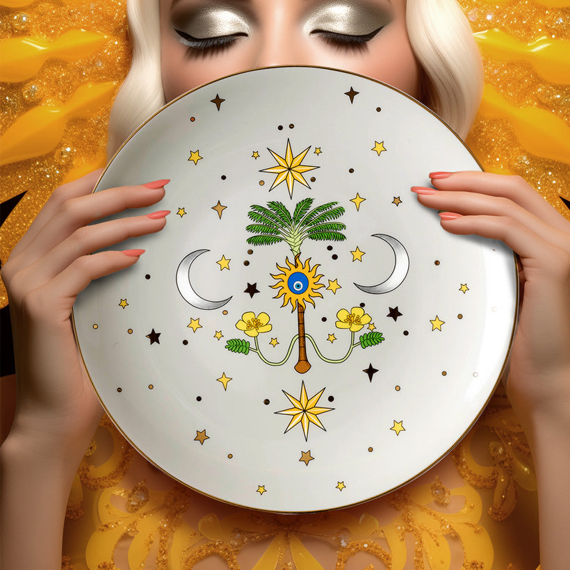 Nourie Dinner Plates, the best ramadan customize gift and gifts for her and for him from Inna Carton online shop Dubai, UAE!