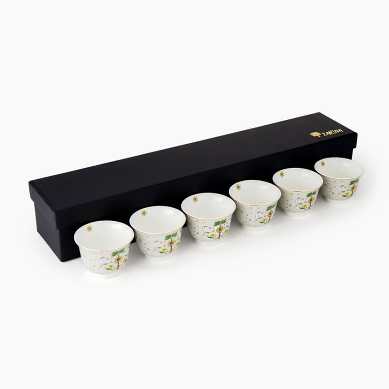 Nourie Arabic Coffee Cups set, the best ramadan customize gift and gifts for her and for him from Inna Carton online shop Dubai, UAE!