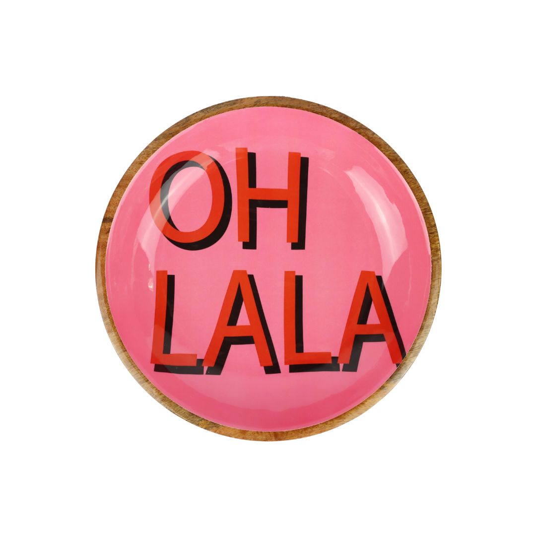 Oh La La Wooden Serving Bowl, the best customized gift and gifts for her and for him from Inna Carton online shop Dubai, UAE!
