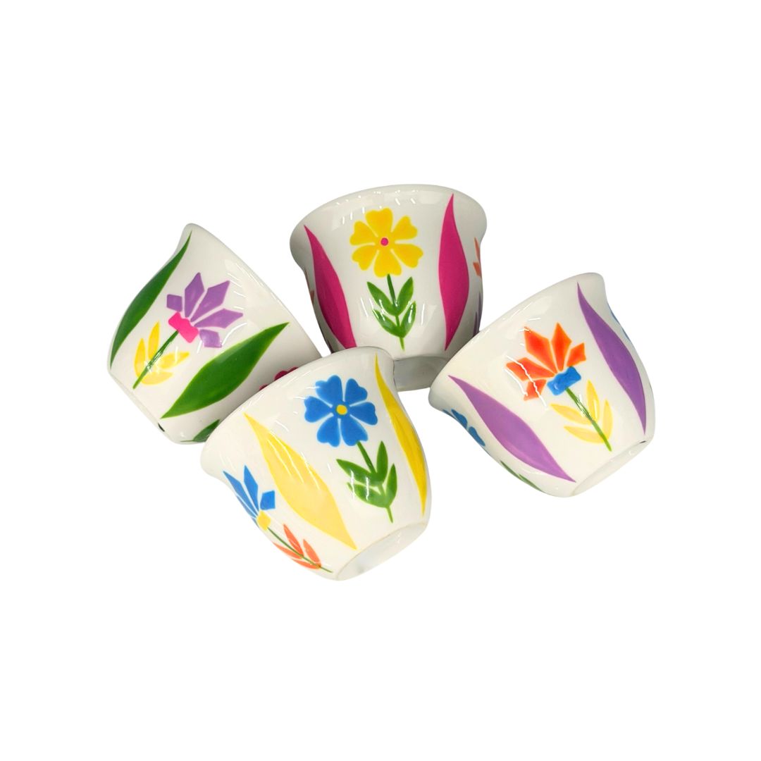 Oriental Handpainted Coffee Cups | Set of 4, the best customized gift and gifts for her and for him from Inna Carton online shop Dubai, UAE!
