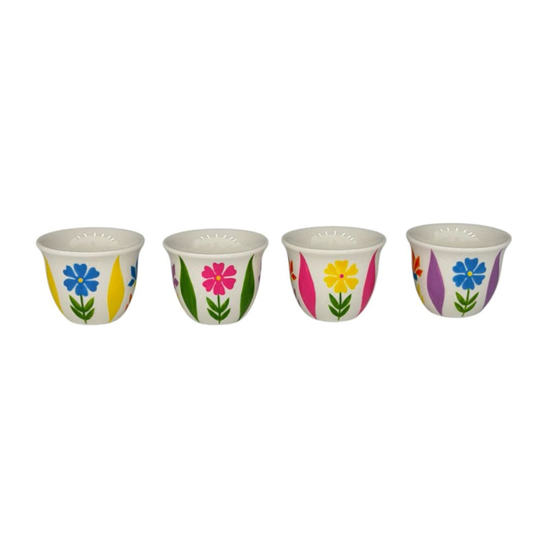 Oriental Handpainted Coffee Cups | Set of 4, the best customized gift and gifts for her and for him from Inna Carton online shop Dubai, UAE!

