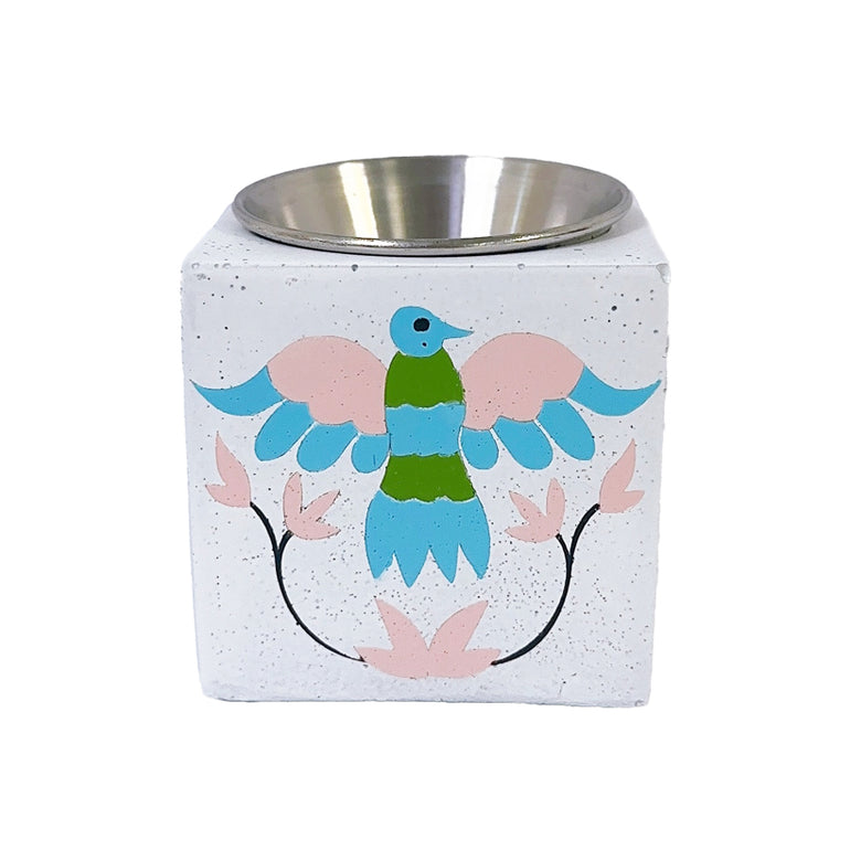 custom-designed concrete handpainted Oud and Bakhour burner, with an inner stainless steel bracket, shop the best Ramadan gift gifts for her for him from Inna carton online store dubai, UAE!