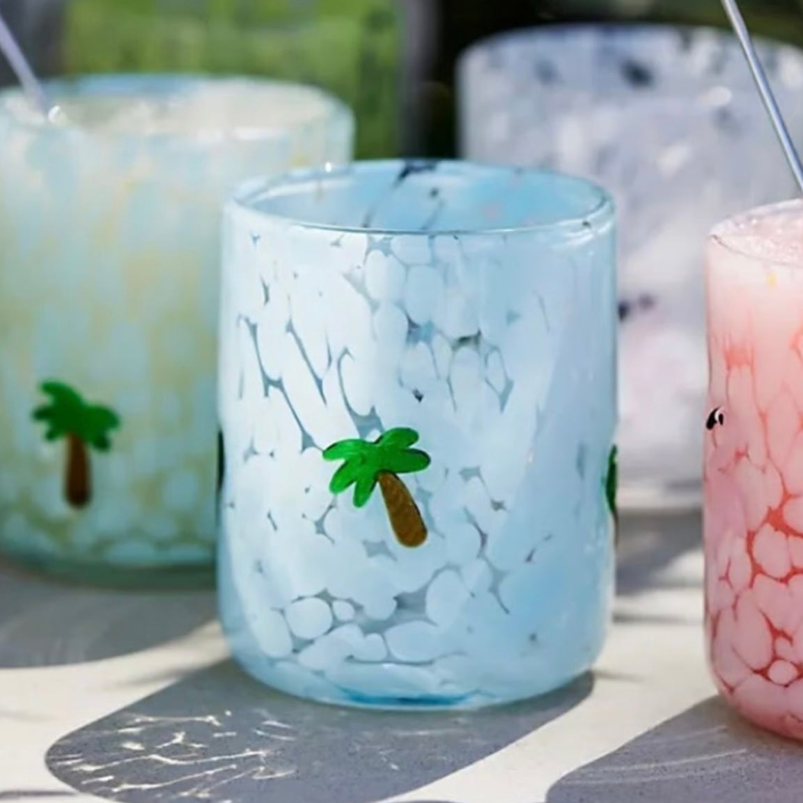 Palm Glass Tumblers, the best ramadan customize gift and gifts for her and for him from Inna Carton online shop Dubai, UAE!