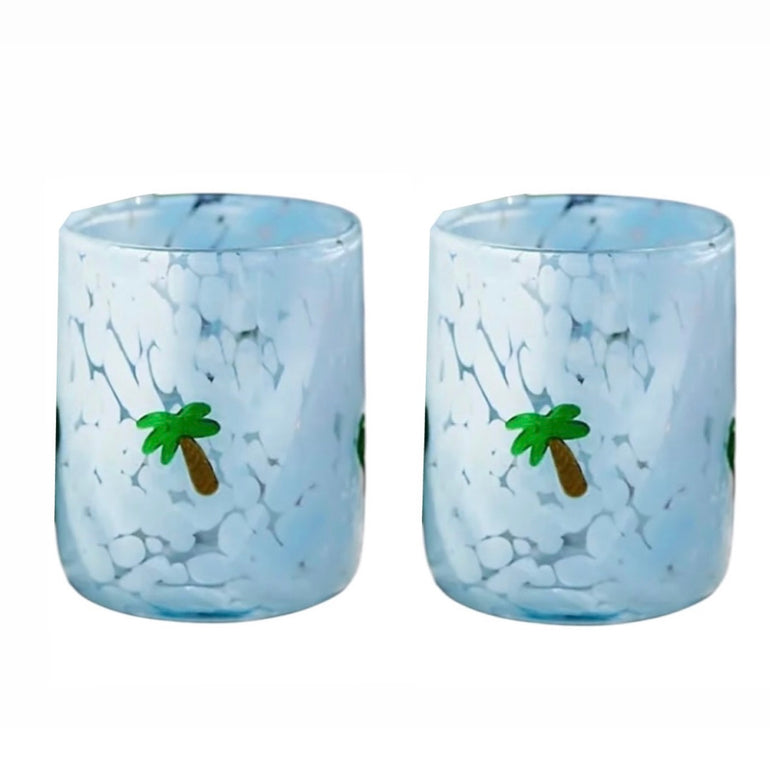 Palm Glass Tumblers, the best ramadan customize gift and gifts for her and for him from Inna Carton online shop Dubai, UAE!