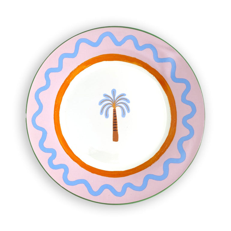 Eleanor Bowmer Electric Coast Palm Tree Dinner Plate, the best customize gift and gifts for her and for him from Inna Carton online shop Dubai, UAE!