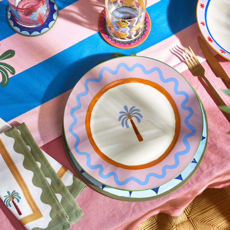 Eleanor Bowmer Electric Coast Palm Tree Dinner Plate, the best customize gift and gifts for her and for him from Inna Carton online shop Dubai, UAE!
