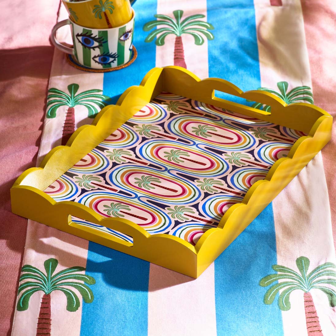 Eleanor Bowmer Electric Coast Palm Tree Tray, the best customize gift and gifts for her and for him from Inna Carton online shop Dubai, UAE!