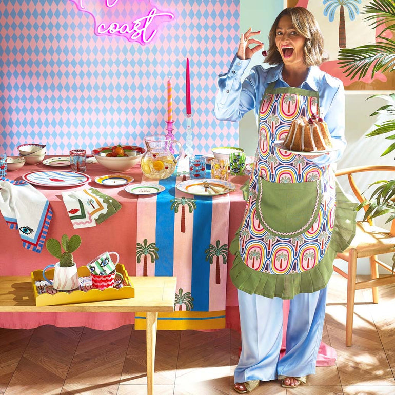 Eleanor Bowmer Electric Coast Palm Tree Apron, the best customize gift and gifts for her and for him from Inna Carton online shop Dubai, UAE!