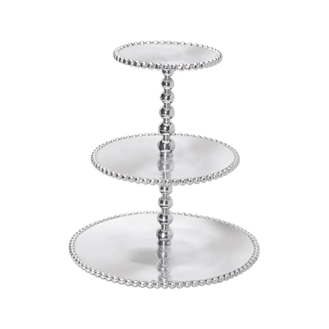 Pearl Aluminium Serving Tiered Stand, the best customized gift and gifts for her and for him from Inna Carton online shop Dubai, UAE!
